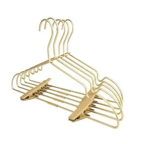 12.5 Gold Metal Baby Clothes Hanger, 10Pack, With or Without Clips