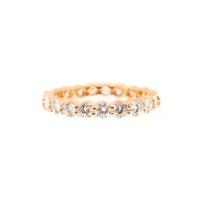 14K Rose Gold Natural Round Diamond Full Eternity Wedding Band 1.87TCW