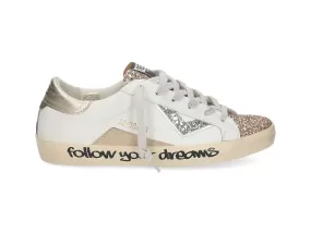 4B12 Sneakers Primavera Estate Donna Suprime Glitter e Pelle