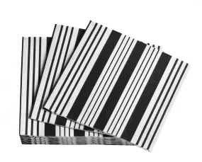 Annie Selke Black Birmingham Stripe Cocktail Napkins