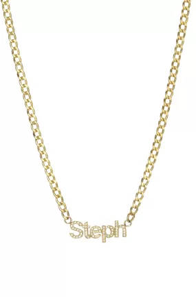 Cuban Link Diamond Name Choker