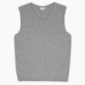 Jourdan Knitted vest Merino wool and cashmere (stone grey melange)