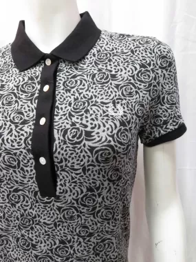 LADIES ROSE PRINT SHIRT (VINTAGE STEEL MARBLE)