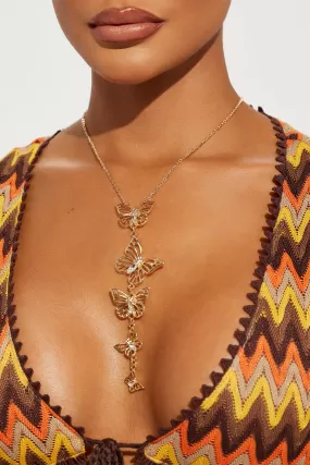 Linda Mariposa Necklace - Gold