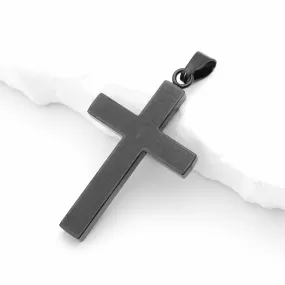 Lord's Prayer Cross Pendant - Black