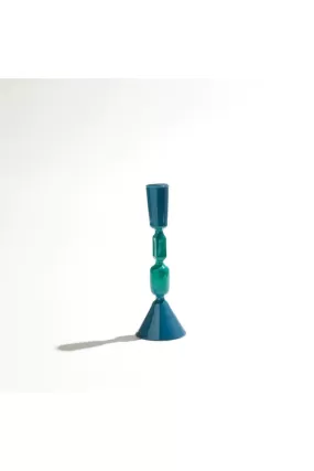 MARIBEL TALL CANDLE HOLDER TEAL