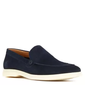 Mocassino da uomo casual in pelle scamosciata colore blu