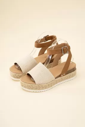 TOPIC ESPADRILLE ANKLE STRAP SANDALS