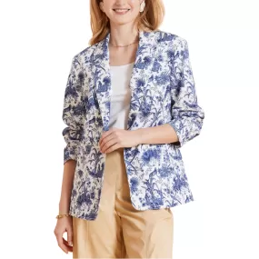 Tyler Boe Island Toile Blazer - Blue/White