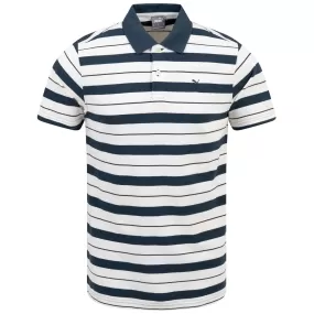 x QGC Sunday Stripe Polo White/Navy - SS24